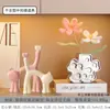 Precio al por Mayor Adornos de Gato Lindo Lujo Ligero Cerámica Decoración de Habitación de Dormitorio Decoración de Entrada de Sala de Estar Adornos Artesanías