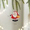 Decoración Navideña Transfronteriza Muñeco de Nieve de Resina Retro Colgante de Anciano Decoración Festiva Regalo para Niños Decoración de Árbol de Navidad