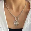 Nuevo Collar de Cristal Europeo y Americano Transfronterizo con Colgante de Estrella de Cinco Puntas de Diamante Hebilla Ot Estilo de Lujo Accesible Cadena para la Clavícula Accesorios Joyería para Mujeres