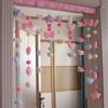 Cortina Simple Planeta Rosa Estilo Japonés Cortina Corazón de Niña para Dormitorio Tela para Cortina Media Cortina Sin Perforaciones Cortina Decorativa para Cocina