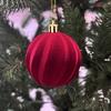 Bolas Decorativas Navideñas de Venta Caliente Transfronteriza Bolas de Plástico Pintadas Flocadas Adornos Colgantes para Árbol de Navidad Suministros para Arreglo de Escena