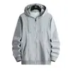 Sudadera con capucha y cremallera de manga larga, color liso, corte holgado, casual, unisex, para temporada de primavera y otoño, transfronteriza, en stock