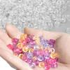 Cuentas de pony Cuentas de pony trenza sucia cuentas de barril de agujero grande color sólido rosa cebolla cuentas transparentes cuentas diy accesorios para joyería