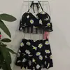 Traje de Baño de Una Pieza y Dos Piezas para Mujer Tallas Plus para Aguas Termales, Parte Inferior de Bikini de Cintura Alta que Cubre el Vientre, Bikini para Estudiantes