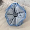 Goma para el Cabello de Cuadros de Doble Capa Estilo Francés para Mujer, Scrunchie Grande de Encaje Estilo Ballet, Hermoso y Fresco Accesorio para el Cabello