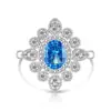Venta Caliente en Vivo Corona de Flores de Piedras Preciosas de Colores Anillo Cortado Flor de Hielo para Mujeres con Diamante de Alto Carbono Brillante Anillo de Girasol Dropshipping de TikTok