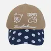 Boné de Baseball Polca Rilakkuma Fofo Coreano para Mulheres, Simples e Versátil, Aba Larga, Faz o Rosto Parecer Menor, Boné de Baseball para Casal