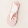 Calcetines Invisibles de Algodón Puro Ultra-Delgados de Verano para Mujer, Calcetines Cortos de Seda Helada Antideslizantes de Silicona en el Talón