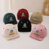 Chapéus Infantis Estilo Primavera e Outono Bonés de Beisebol com Aba Macia para Meninos Estilo Coreano Tendência Fofo Desenho de Pintinho Meninos e Meninas Bonés de Beisebol para Bebê