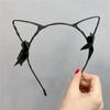 B249-1 faixa de cabeça de pelúcia fofa com orelhas de gato, super fofa, faixa de cabeça peluda de celebridade da internet, acessórios de cabelo ocos para codplay de gato