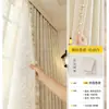Cortinas blackout jacquard de chenilla de doble cara, estilo vintage color crema francés para sala de estar y dormitorio, nuevo modelo 2026