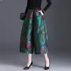 Calças Casuais Retas de Cintura Alta Personalizadas para Mulheres, Outono Jacquard Soltas Emagrecedoras Cropped de Perna Larga, Roupa para Mãe, Para o Trabalho