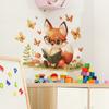 Fun-b100 lee cuidadosamente zorro pequeño mariposa hierba dormitorio sala de estar porche hogar fondo embellecimiento pegatinas de pared