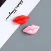Lábios Simulados, Lábios Vermelhos, Acessórios de Resina, Grampos de Cabelo de Cola de Creme DIY Feitos à Mão, Ímãs de Geladeira, Fivelas de Sapato, Materiais para Joias, Patches