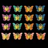 10 Piezas/Paquete Accesorios Esmaltados Multicolor Estética Ins Mariposas de Gradiente Colorido Colgantes Accesorios de Joyería Amuletos Colgantes