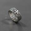 Anillo Tejido Cuadridimensional [Celta] de Diseño Original Moda Masculina Retro Plata Tailandesa Anillo de Comida