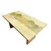 Nuevo Estilo Nacional Chino Impermeable Resistente al Aceite Sin Lavado Rectangular Tinta Lavada Loto Magnolia Mesa de Centro Protector de Escritorio Esterilla