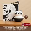 Taza de té de panda, taza de cerámica, taza de café creativa con separación de té, regalo de oficina y negocios, logotipo grabado