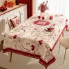 Mantel para mesa de centro de boda, mantel rojo para mesa de comedor de sala de estar, tela decorativa festiva para compromiso y recién casados, mantel de Año Nuevo que realza el ambiente