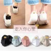 Medias de cristal para mujer de verano, calcetines finos invisibles, calcetines bajos, versátiles, transpirables, absorbentes de sudor, calcetines para estudiantes, calcetines de oso