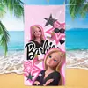 Toalha de Praia Rosa Fofa da Barbie, Toalha de Banho de Praia Fofa para Meninas Europeia e Americana Transfronteiriça, Toalha de Microfibra