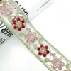 Encaje de base de organza de 4 cm para accesorios de ropa, estilo étnico, bordado con cinta, encaje, accesorios para ropa infantil Hanfu, DIY