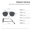 Gafas de Sol de Aviador para Hombre Transfronterizas, Montura Grande de Metal, Puente Doble Clásico, Protección Solar para Conducir, Gafas de Sol Polarizadas al por Mayor
