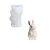 Molde de Yeso de Aromaterapia Conejo de la Suerte Estéreo DIY Pellizco Aroma Vela Adornos Decorativos Molde de Silicona Animal