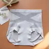 Venta al por mayor de fábrica Transmisión en vivo X Banda Negra Cintura Alta Control de Vientre Ropa Interior de Mujer Algodón Puro Antibacteriano Calzones de Mujer