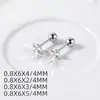 Pendientes de Acero Inoxidable Incrustados con Circonita Transfronterizos, Joyería de Piercing de Lujo Ligero y de Gama Alta, Varios Estilos de Pendientes Sencillos para el Día a Día, Anticaída, Venta al por Mayor