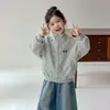 Ropa exterior de primavera y otoño para niñas, nuevo y elegante cárdigan con cuello alto y estampado de estrellas para bebé niña 2026, sudadera de otoño para niños