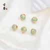 Estilo Chino Tradicional Esmalte Cloisonné Gota de Aceite Cuentas Redondas de 8 mm Cuentas Espaciadoras Accesorios para Pulseras Hechas a Mano DIY Materiales