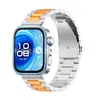 Adecuado para Correa de Reloj Huawei Fit 4 Pro, Correa de Reloj Metálica de Tres Eslabones, Correa de Reloj de Acero Inoxidable Fit 4 Pro, Versión de Color Mixto