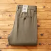 2025 Nova Calça Elegante de Linho Puro Natural Verão Fina Respirável Cintura Elástica Solta Reta Casual para Homens