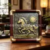 Animales del Zodiaco Adorno en Relieve de Oro Puro 999 Nuevo Estilo Chino Retro Pintura sobre Placa de Cobre Escritorio de Oficina Decoración del Hogar Artesanía Regalo