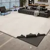 Alfombra Extraíble y Lavable para Sala de Estar, Estilo Italiano Minimalista Color Sólido, Área Grande, Fácil de Mantener, Lavable a Máquina, Felpudo de Doble Capa para Sofá