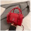 Bolso de Mano Cuadrado Pequeño con Textura Minimalista Único para Mujer, Nuevo 2026 Bolso de Hombro Cruzado Versátil de Color Sólido Vintage