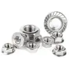 En Stock Tuercas de Acero Inoxidable 304 M3-M20 Tuercas Hexagonales con Brida Tuercas Hexagonales con Brida Dentada Procesamiento Personalizado