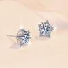Aretes de Plata Esterlina 925 para Mujer Estrella de Cinco Puntas Moda Aretes de Moissanita Gra Joyería Venta Directa de Fábrica Suministro Transfronterizo