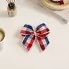 Em estoque vendas diretas Natal gravata borboleta xadrez escocês acessórios fita tecida fita DIY joias acessórios de vestuário lingerie