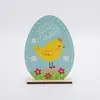 Manualidades y Adornos de Madera para Fiestas de Pascua Transfronterizas, Decoración Creativa para el Hogar Europea y Americana, Adornos de Madera de Huevo de Pollo