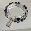 Pulseira Flor Explosão Bicolor Preto e Branco, Design de Nicho Estilo Chinês, Pulseira Simples e Versátil, Pulseira DIY, Pulseira Melhor Amigo Estudante