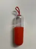 Cabo de dados USB cápsula embalagem universal display transparente caixa de cristal um para três pote cilíndrico adesivo logo