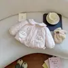 En StockChaqueta de Felpa de Algodón para Niños 2026 Nueva Llegada de Invierno para Niñas Cuello Alto con Orejas de Conejo 3D Abrigo Cálido
