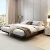 Estructura de cama de suspensión marco de acero cama de suspensión simple 1.5 m 1.8 m cama doble de hierro italiana estilo francés para estudiantes