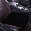 Juego de Cojines para Asiento de Coche Sin Respaldo, Juego de Tres Piezas, Cojín de Asiento de Piel de Conejo Rex, Alfombrilla de Coche Unisex, Trasero Engrosado Antideslizante