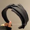 Diadema de Satén Color Sólido Cocoa Vintage con Lazo, Diadema Francesa Versátil Elegante de Ala Ancha que Hace que la Cara Parezca Más Pequeña