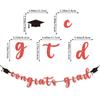 Felicidades Grad decoración temática temporada de graduación birrete guirnalda de letras graduación de enfermería Oro Rosa banderín