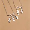 Collar de Acero Inoxidable Personalizado Grabado con Láser Nombre Letras Inglesas Personalizadas Colgante para Niños