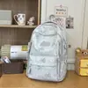Nova Mochila de Urso de Grande Capacidade para Aluno do Ensino Médio Bolsa Escolar Menina ins Alta Aparência Moda Casual Mochila Leve